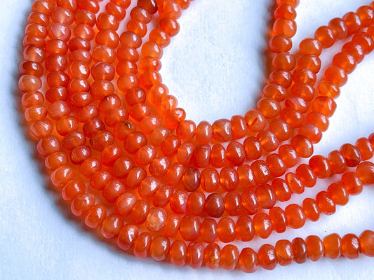 Carnelian Smooth Rondelle Beads