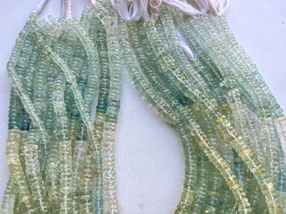 AAA Aquamarine Faceted Heishi Shape Beads