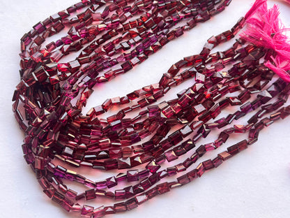 Rhodolite Garnet Square Shape Beads