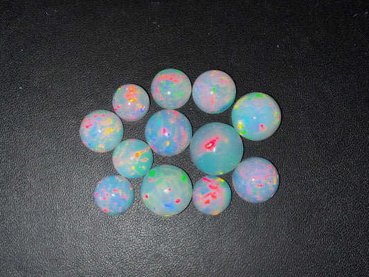 41.45 Carats AAA Top Quality Natural Ethiopian Welo Fire Opal Round Shape Lot Amazing quality opal Cabochon