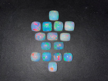 41.75 Carats AAA Top Quality Natural Ethiopian Welo Fire Opal Square & Baguette Shape Lot Amazing quality opal Cabochon