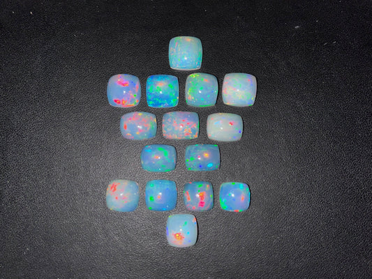41.75 Carats AAA Top Quality Natural Ethiopian Welo Fire Opal Square & Baguette Shape Lot Amazing quality opal Cabochon