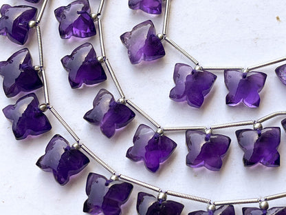 Natural Purple Amethyst Butterfly Shape Beads