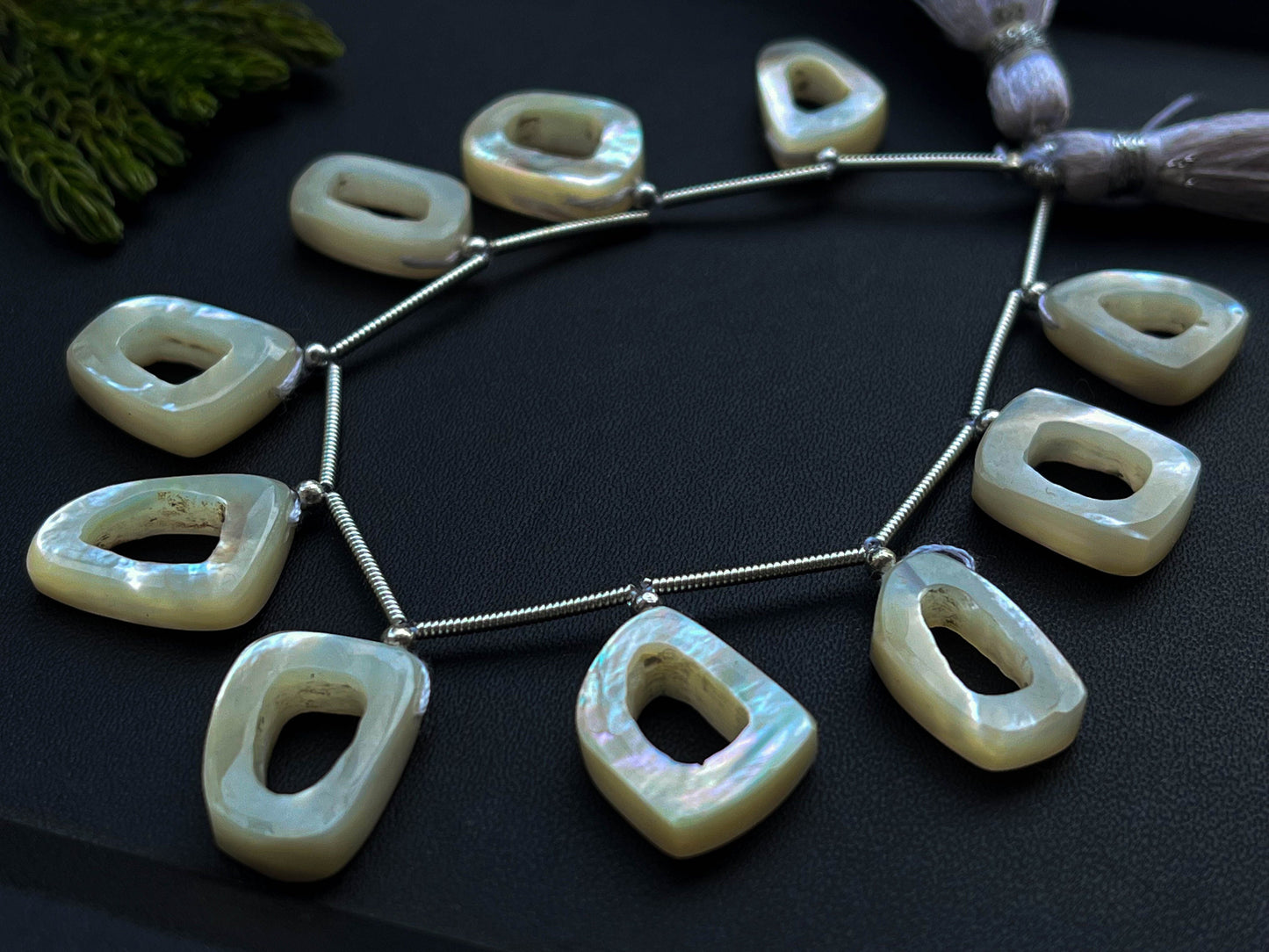 New! Mother of Pearl Carved uneven hoop shape beads, Excellent quality Natural mother of pearl, mother of pearl carving beads