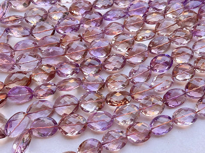 Natural Ametrine faceted oval shape beads
