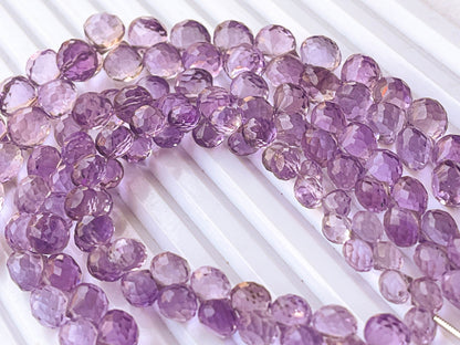 Natural Pink Amethyst Micro faceted Onion shape Drops, Pink Amethyst gemstone, Pink Amethyst teardrops, Pink Amethyst Beads, Amethyst drops