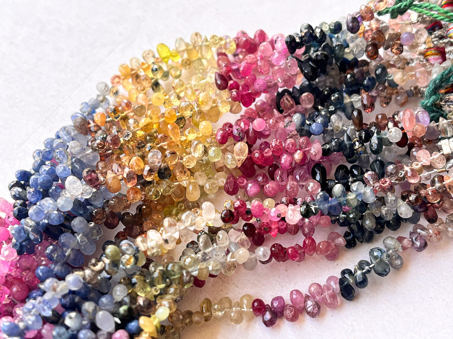 Multi sapphire faceted drops