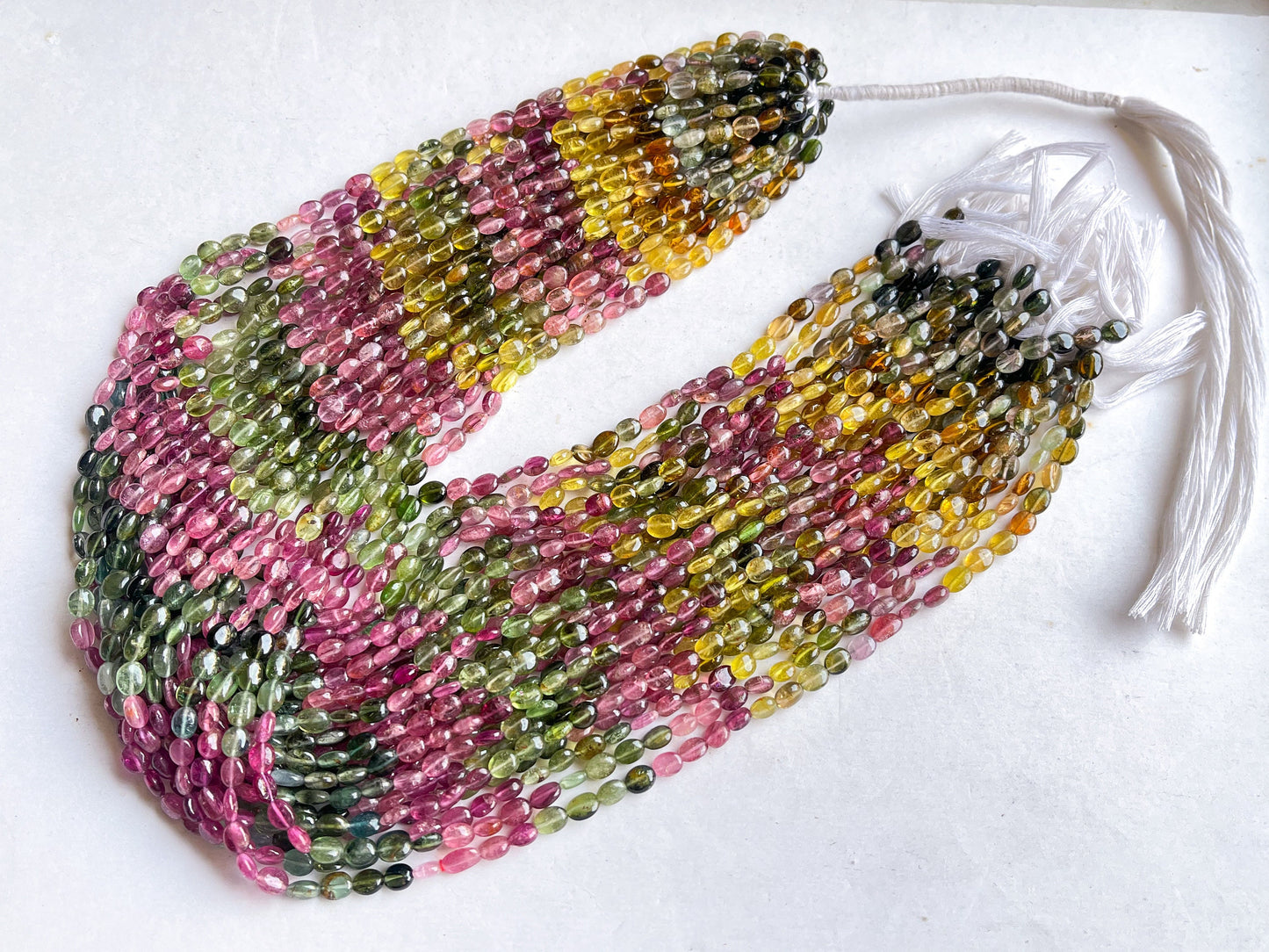 Tourmaline Smooth Oval Shape Beads