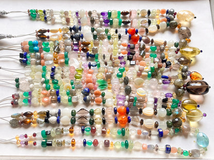 Mix Natural Gemstones Strand, Multi-Shape Gemstone Pair Necklace,SET 10-20