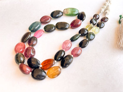 Natural Tourmaline Oval Shape Beads