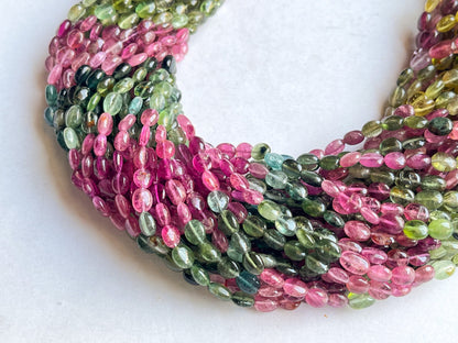 Tourmaline Smooth Oval Shape Beads