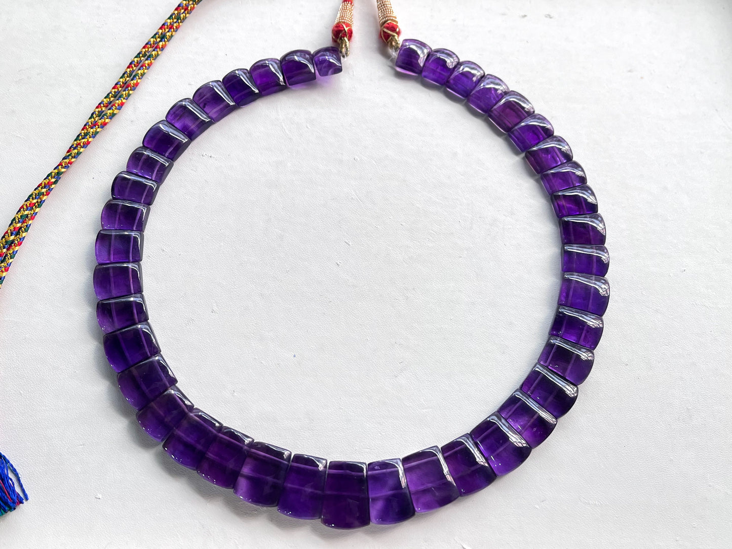 Amethyst Bib Necklace, Cleopatra Egyptian Necklace, Fancy Beach Jewelry, Amethyst Choker, Handmade Length Adjustable Amethyst Necklace