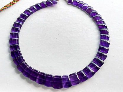 Amethyst Bib Necklace, Cleopatra Egyptian Necklace, Fancy Beach Jewelry, Amethyst Choker, Handmade Length Adjustable Amethyst Necklace