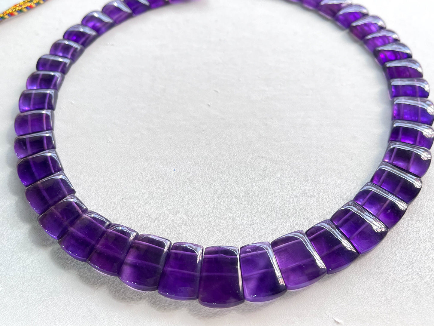 Amethyst Bib Necklace, Cleopatra Egyptian Necklace, Fancy Beach Jewelry, Amethyst Choker, Handmade Length Adjustable Amethyst Necklace