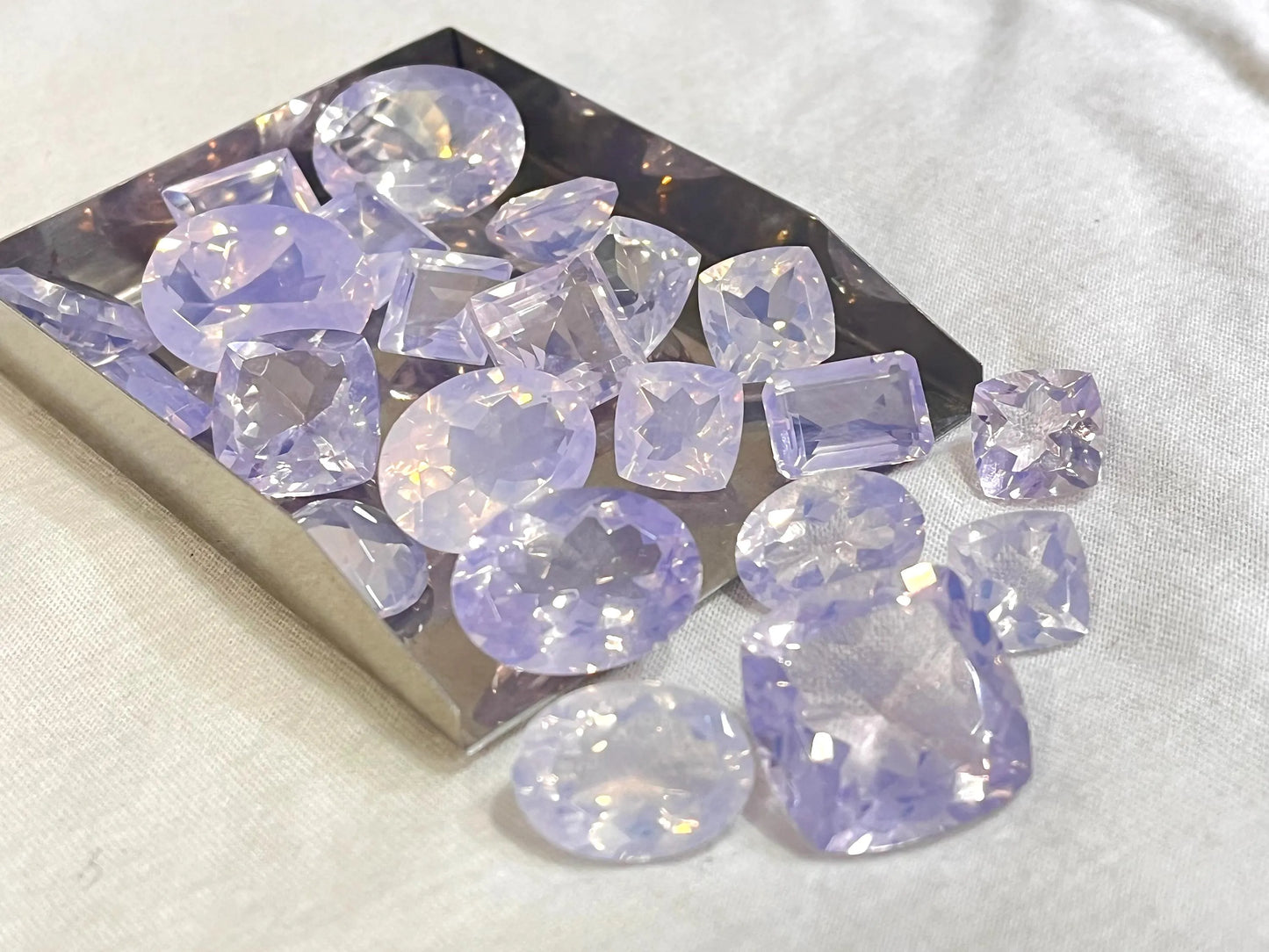 Exclusive! AAA Natural Lavender Quartz Pair for Earrings