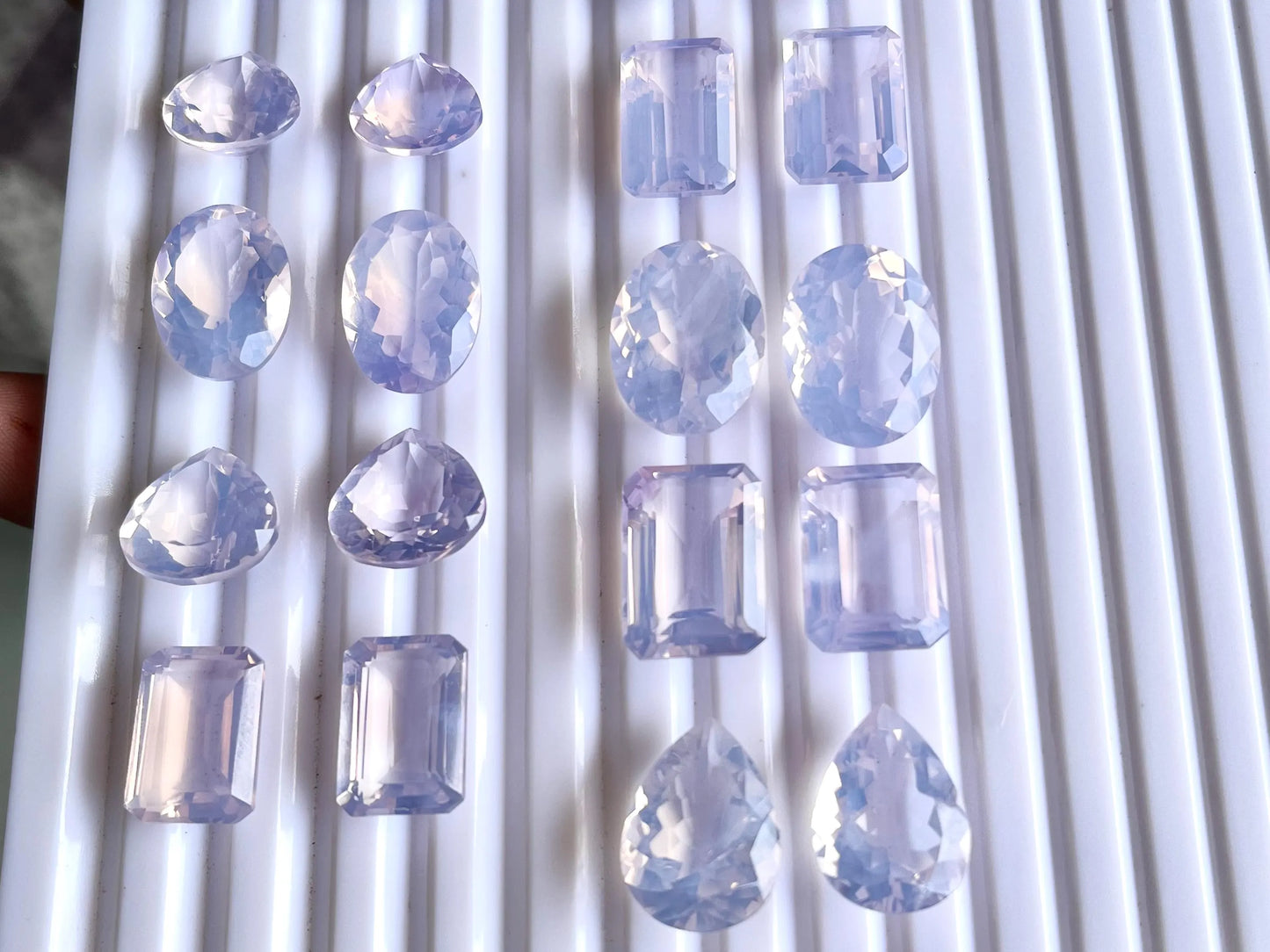 Exclusive! AAA Natural Lavender Quartz Pair for Earrings