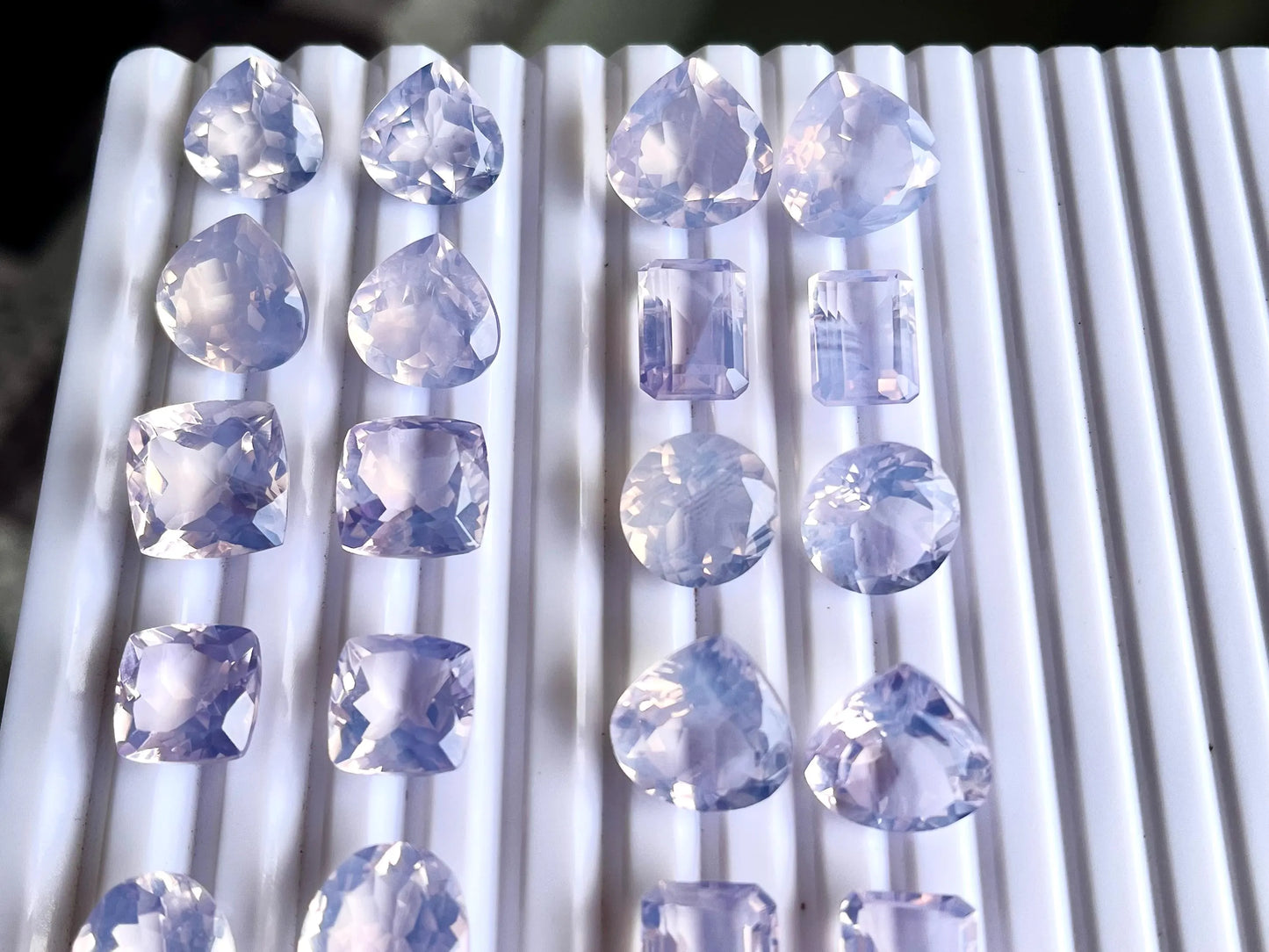 Exclusive! AAA Natural Lavender Quartz Pair for Earrings