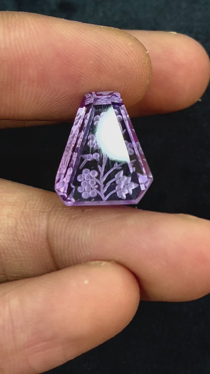 Amethyst Fabulous Handcarved Fantasy cut carving