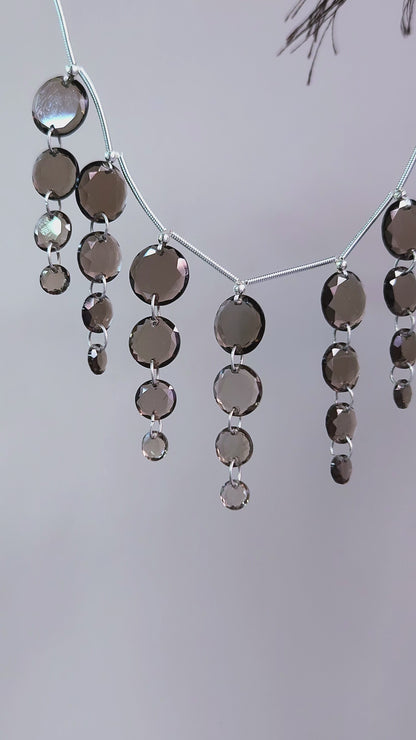 Natural Smoky Quartz Faceted Round Cut Beads
