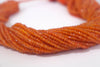 Carnelian faceted Beads 3mm Mircro faceted beads 16