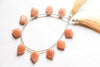 10 Pieces PEACH MOONSTONE Carved fancy shape beads | 12x16mm | Very good Quality | Side Drill | 8