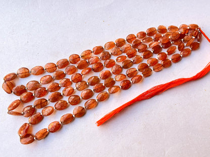 Sunstone faceted Oval Shape Beads