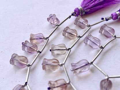Natural Ametrine flower carving Lily of the valley shape beads