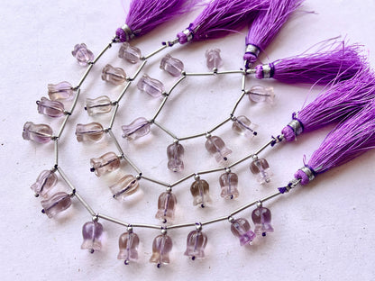 Natural Ametrine flower carving Lily of the valley shape beads