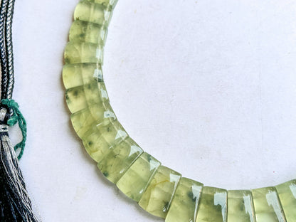 Natural Prehnite Bib Necklace, Cleopatra Egyptian Necklace, Fancy Beach Jewelry, AAA Prehnite Choker  Necklace, Prehnite Necklace