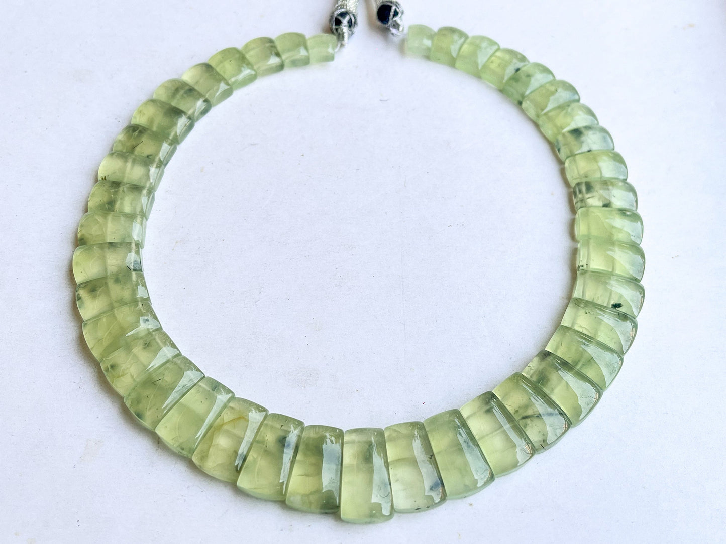 Natural Prehnite Bib Necklace, Cleopatra Egyptian Necklace, Fancy Beach Jewelry, AAA Prehnite Choker  Necklace, Prehnite Necklace