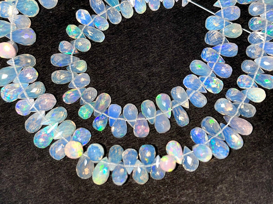 Ethiopian Opal Faceted Teardrops - Beadsforyourjewelry