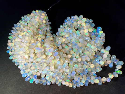 Ethiopian Opal Faceted Teardrops - Beadsforyourjewelry