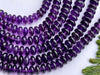 Top Quality African Amethyst Smooth Rondelle Beads - Beadsforyourjewelry